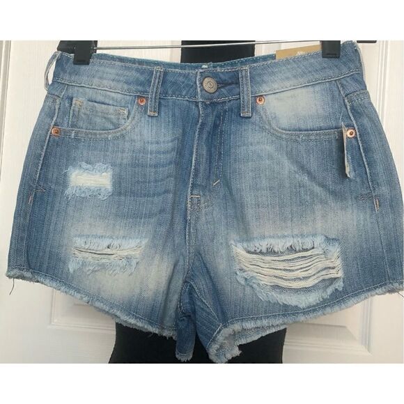 Aeropostale Shorty High Rise Jean Shorts Size 00 - Picture 1 of 4